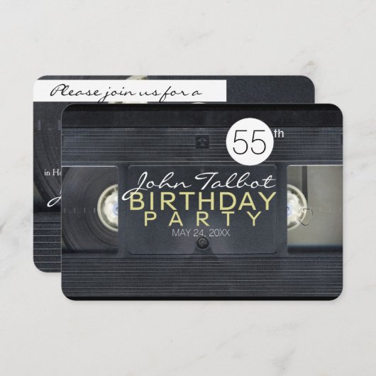 ビデオテープ2 VHS 55th Birthday Partyへの招待 招待状 (正面/裏面)