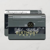 ビデオテープVHS 55th Birthday Partyへの招待 招待状 (正面/裏面)