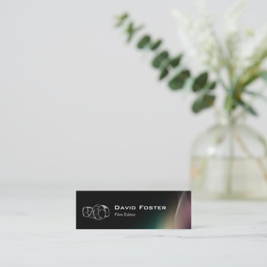 ビデオフィルムエディターカッターディレクター スキニー名刺 (スタンド正面)