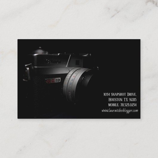 ビデオブロガーの名刺 名刺 (裏面)