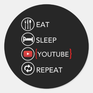 ビデオブロガーVlogger Like Subscribe Podcaster ラウンドシール