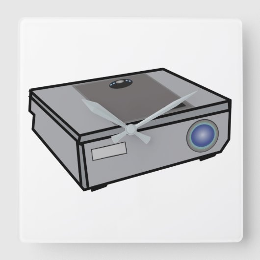 ビデオプロジェクター スクエア壁時計 (正面)