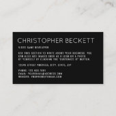 ビデオモダンゲーム開発者,デザイナー 名刺 (裏面)