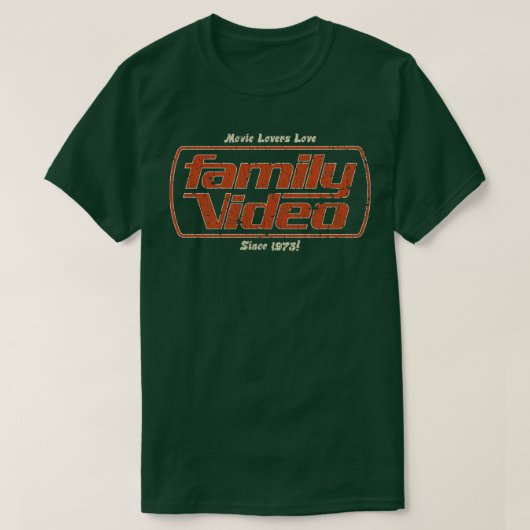 ビデオレンタル映画好き愛ファミリービデオ1978 Tシャツ (デザイン正面)