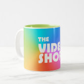 ビデオ店のマグ ツートーンマグカップ (正面左)