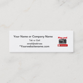 ビデオ支配権YouTubeは予約購読し、遊びます スキニー名刺