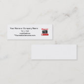 ビデオ支配権YouTubeは予約購読し、遊びます スキニー名刺 (正面/裏面)