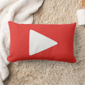 ビデオ演劇ボタンの枕| Vlogging枕 ランバークッション (ブランケット)