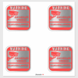 ビデオ監視シンボルや象徴警告ズ シール