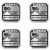 ビデオ監視シンボルや象徴警告ズ シール (正面)