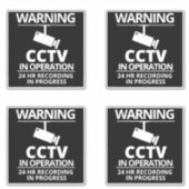 ビデオ監視シンボルや象徴警告,のステッカー シール (正面)