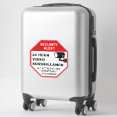 ビデオ監視シンボルや象徴、ビジネスCCTVセキュリティ シール (スーツケース)