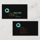 ビデオ編集者の生産の視覚芸術の演劇カバー 名刺 (正面/裏面)