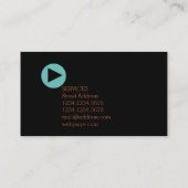ビデオ編集者の生産の視覚芸術の演劇カバー 名刺 (裏面)