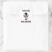 ビデオ通話、あなたはミュート、あなたはミュート スクエアシール (バッグ)