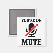 ビデオ通話、自宅から作業、あなたはミュート マグネット (正面/裏面)