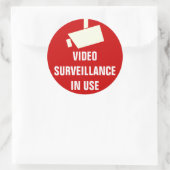 ビデオ・カメラの監視の使用中のステッカー ラウンドシール (バッグ)