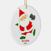 ビデパーソナライズされたオゲーマーホリデーギフト セラミックオーナメント (右)