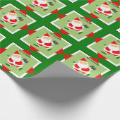 ビデパーソナライズされたオゲーマーホリデーギフト ラッピングペーパー (角)