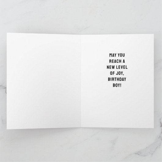 ビデパーソナライズされたオゲーマー誕生日 カード (内部)