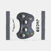 ビデパーソナライズされたオゲーマー フリースブランケット (正面(横))