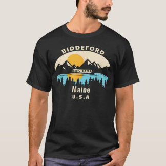 ビデフォード メイン州 お土産 山 夕焼け Tシャツ
