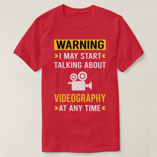 ビデ警告オグラフィビデオグラファー Tシャツ (デザイン正面)