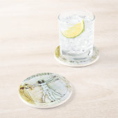 ビトゥルヴィアンマンアンティーク羊皮紙 コースター (側面)