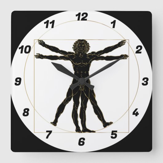 ビトゥル人 スクエア壁時計 (正面)