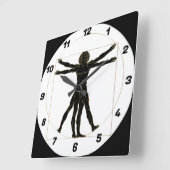 ビトゥル人 スクエア壁時計 (傾斜)