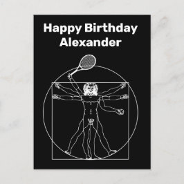 ビトルビアンのテニスカスタム選手、背景色 ポストカード