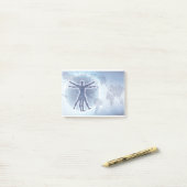 ビトルビアン·マン·ワールド·マップの背景 ポストイット (デスク上)