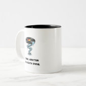 ビニおもしろいル中毒スパイラル | レコードコレクター ツートーンマグカップ (正面左)