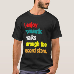 ビニおもしろいル恋人デザイン女子男性へレコードの履歴 Tシャツ