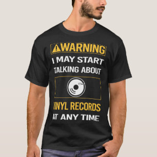 ビニおもしろいー警告レコード Tシャツ