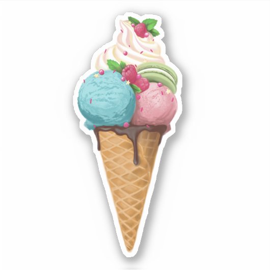 ビニカスタムルシールのアイスクリーム。 シール (正面)