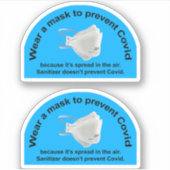 ビニタイザーの代わりに2枚のマスク シール (正面)