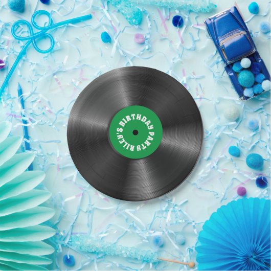 ビニパーソナライズされたルアルバムレコード誕生日パーティー  ペーパープレート (パーティー)