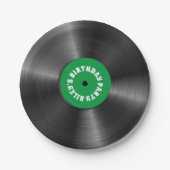 ビニパーソナライズされたルアルバムレコード誕生日パーティー  ペーパープレート (正面)