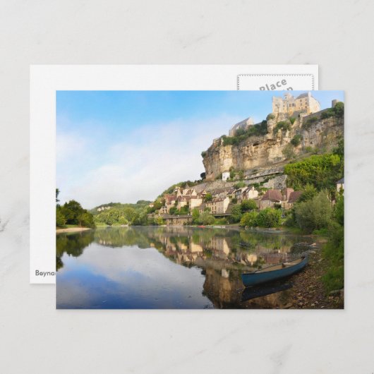 ビニャック・エ・カゼナックとドルドーン川のはがき ポストカード (正面/裏面)
