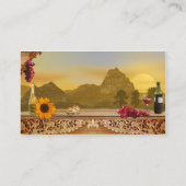 ビニヤード秋の結婚式シーティングテーブル座席表 プレイスカード (裏面)