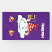 ビニルハッピーバースデーカレンダーIPhone文字クラウド 横断幕 (横)