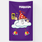 ビニルハッピーバースデーカレンダーIPhone文字クラウド 横断幕 (縦)