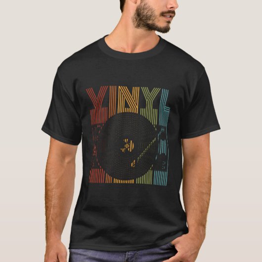ビニルLpレコードのディスク Tシャツ (正面)