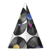 ビニルLPレコードレトロイラストレーション パーティーハット (裏面)