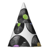 ビニルLPレコードレトロイラストレーション パーティーハット (右)