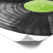 ビニルLPレコードレトロイラストレーション ポスター (角)