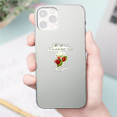ビニールいちご瓶ジャムラベル シール (スマートフォン)