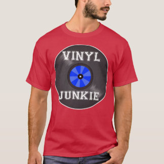 ビニールおもしろいジャンキーレコード音楽愛好家Graphi Tシャツ