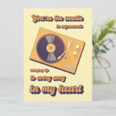 ビニールお洒落レコードを回転するターンテーブル。 カード (スタンド正面)